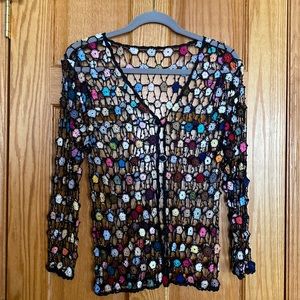 Crocheted top.